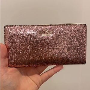 KATE SPADE GLITTER BUG WALLTE IN ROSE GOLD
